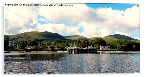 THE DELIGHTFUL VILLAGE OF LUSS ON LOCH LOMMOND  Acrylic by Judith Lightfoot