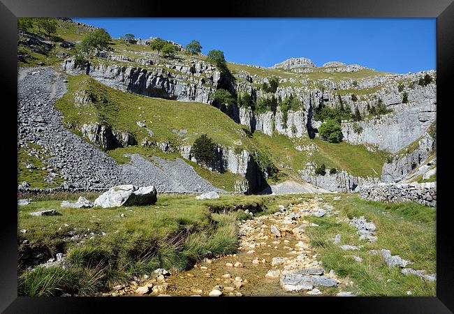 On Route To Gorsdale Scar Framed Print by Gary Kenyon