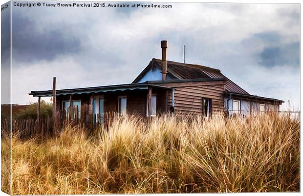  Beach Front House Canvas Print by Tracy Brown-Percival