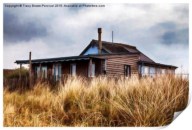  Beach Front House Print by Tracy Brown-Percival