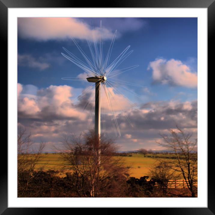 Windpower Framed Mounted Print by Tommy Reilly