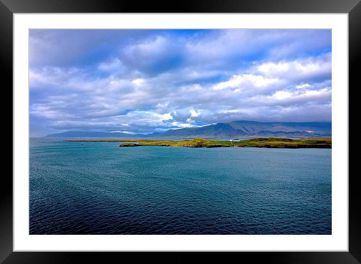 View from Revkiavik Harbour Iceland  Framed Mounted Print by Sue Bottomley