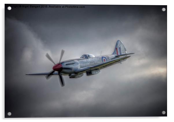  Supermarine Spitfire FR MkXVIIIe SM845 Acrylic by Nigel Bangert