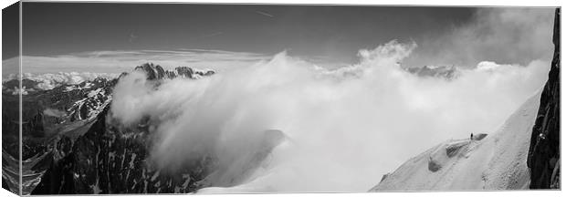  Up in the clouds, Chamonix Canvas Print by Dan Ward