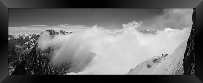  Up in the clouds, Chamonix Framed Print by Dan Ward