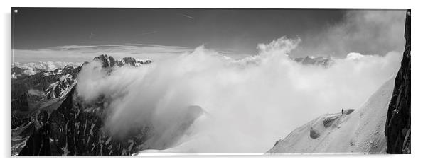  Up in the clouds, Chamonix Acrylic by Dan Ward