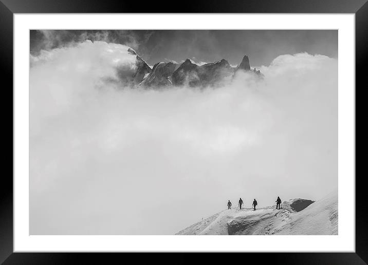 Into the clouds, Chamonix Framed Mounted Print by Dan Ward