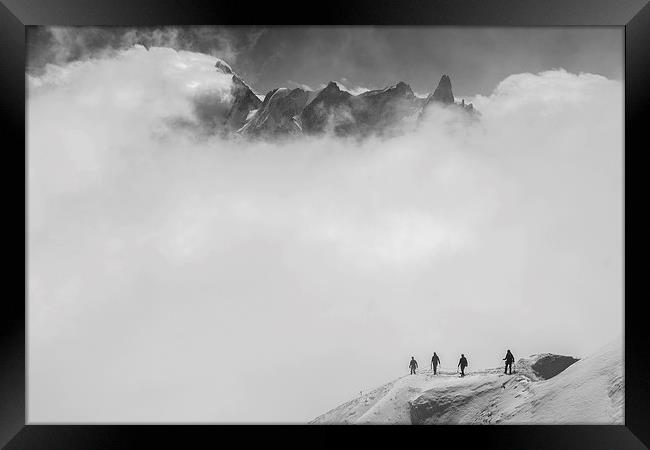 Into the clouds, Chamonix Framed Print by Dan Ward