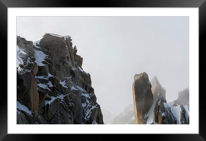  Spot the mountaineer? Framed Mounted Print by Dan Ward