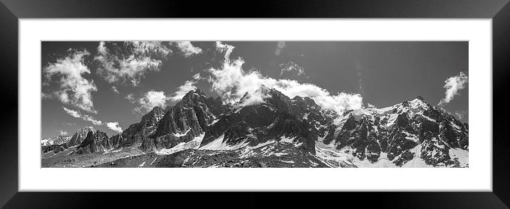  Chamonix skyline Framed Mounted Print by Dan Ward