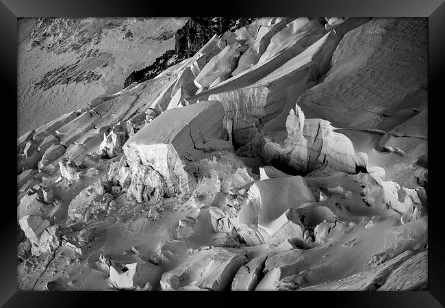 Broken ice, Chamonix Framed Print by Dan Ward
