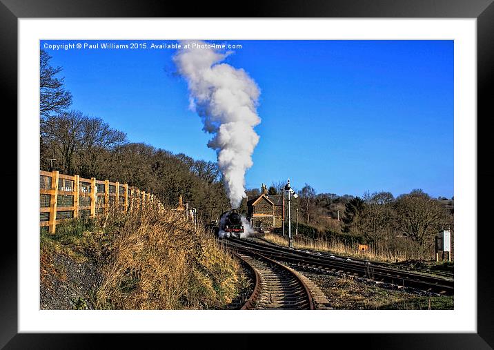  Steam in a Landscape Framed Mounted Print by Paul Williams