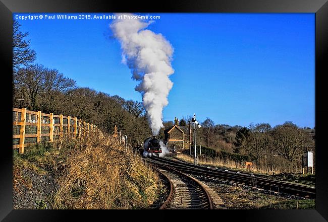  Steam in a Landscape Framed Print by Paul Williams