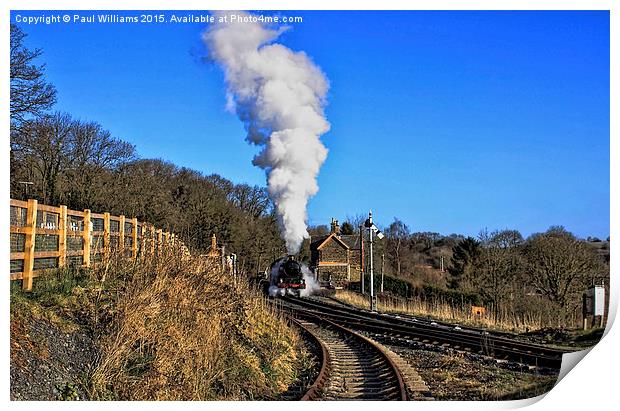  Steam in a Landscape Print by Paul Williams