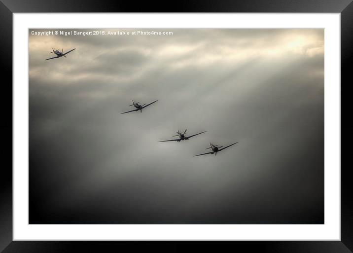  Spitfire Rays Framed Mounted Print by Nigel Bangert