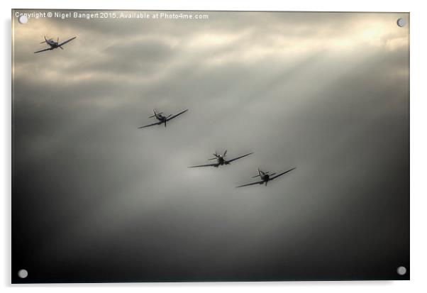  Spitfire Rays Acrylic by Nigel Bangert