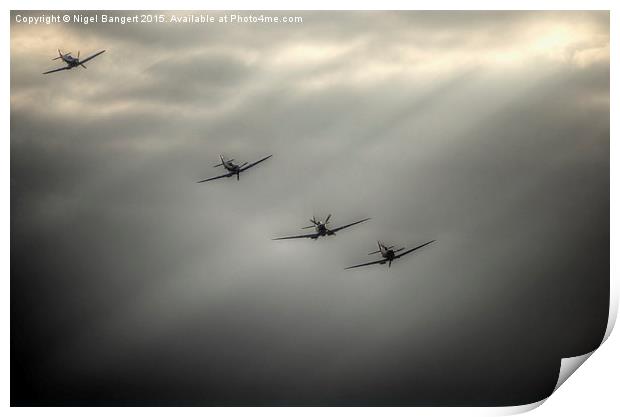  Spitfire Rays Print by Nigel Bangert
