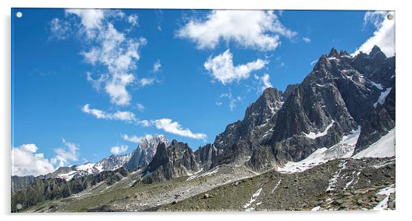  Chamonix skyline Acrylic by Dan Ward