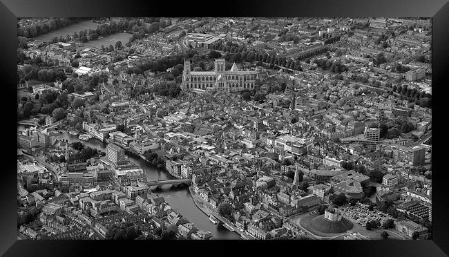  York city and Minsterfrom the air Framed Print by Dan Ward