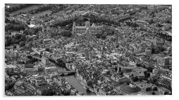  York city and Minsterfrom the air Acrylic by Dan Ward