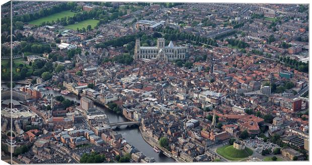 York minster from above Canvas Print by Dan Ward