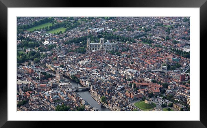 York minster from above Framed Mounted Print by Dan Ward