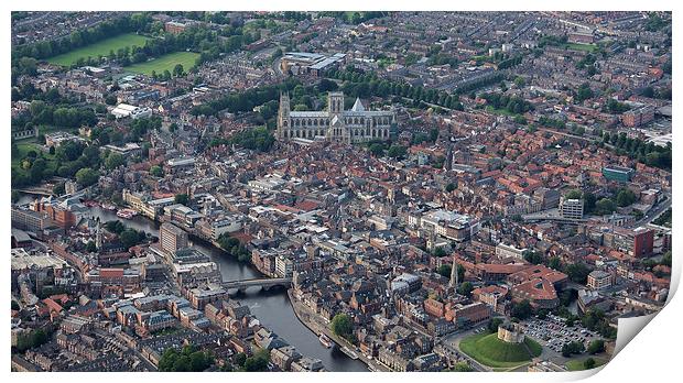 York minster from above Print by Dan Ward