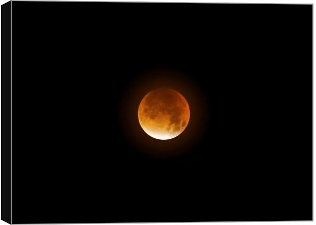 Blood Supermoon Canvas Print by Ellie Rose