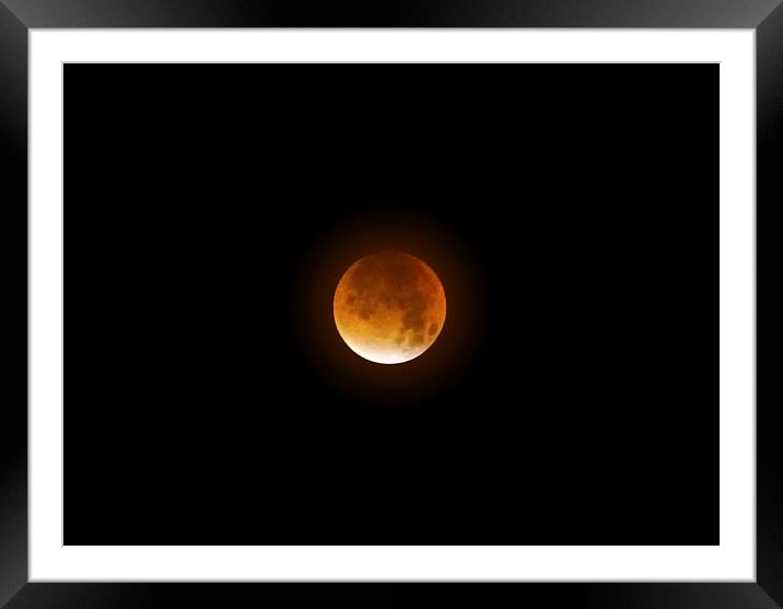 Blood Supermoon Framed Mounted Print by Ellie Rose