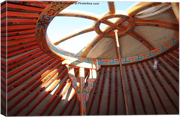  Mongolian Ger Interior Canvas Print by Carole-Anne Fooks