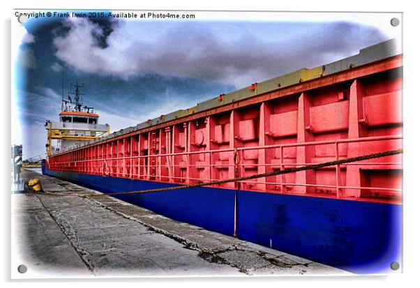 MV Richelieu in Birkenhead Docks, Wirral, UK Acrylic by Frank Irwin
