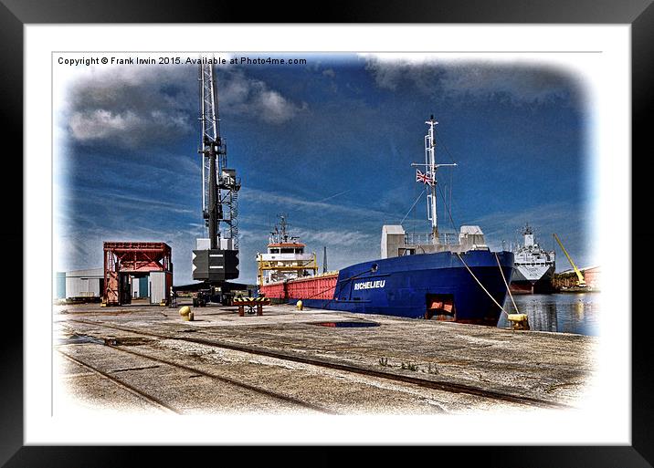 MV Richelieu in Birkenhead Docks, Wirral, UK Framed Mounted Print by Frank Irwin