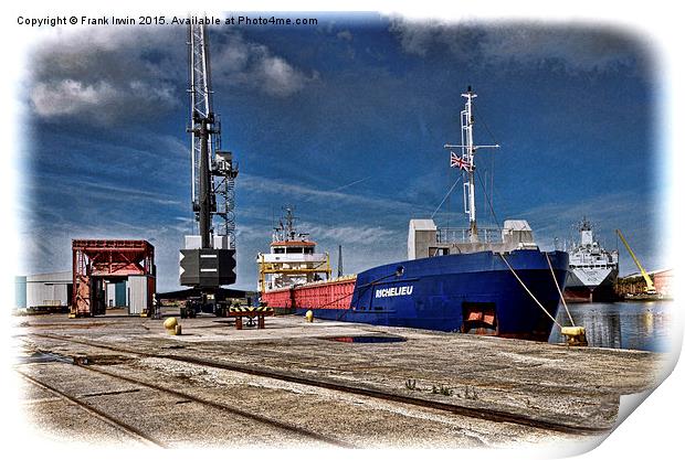 MV Richelieu in Birkenhead Docks, Wirral, UK Print by Frank Irwin