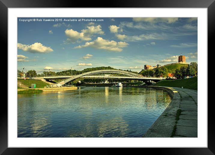  Vilnius Castle Bridge  Framed Mounted Print by Rob Hawkins