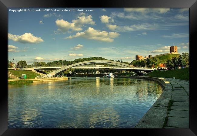  Vilnius Castle Bridge  Framed Print by Rob Hawkins
