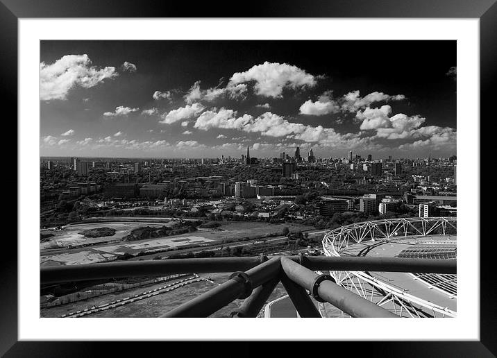  City of London skyline  panarama Framed Mounted Print by David French