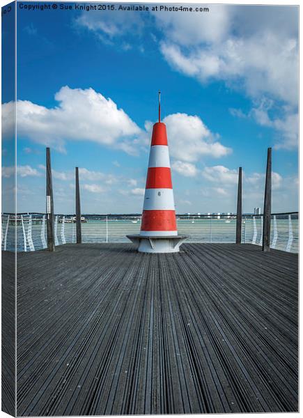  Hythe waterfront, the "Lighthouse" Canvas Print by Sue Knight