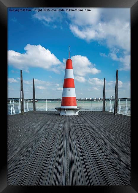  Hythe waterfront, the "Lighthouse" Framed Print by Sue Knight