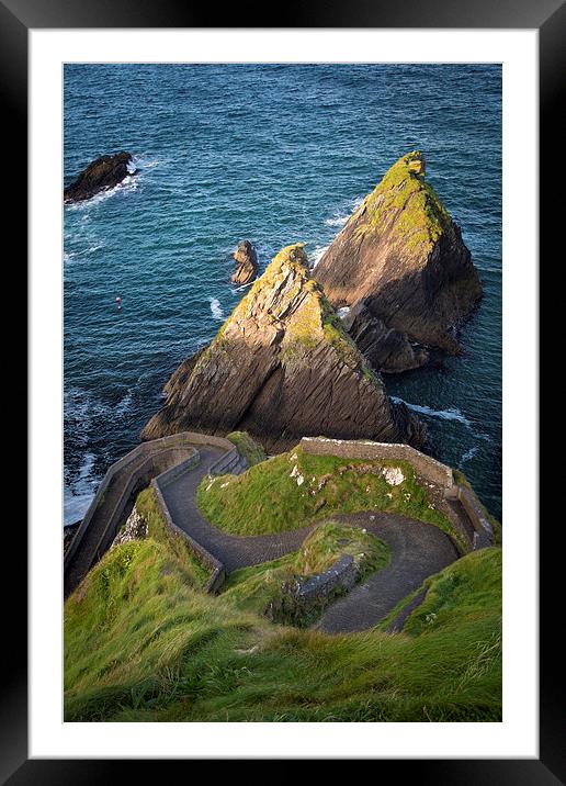  Dunquin Harbor Road II Framed Mounted Print by Brian Jannsen
