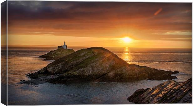  Mumbles Sunrise Canvas Print by Purple OneTwoEight