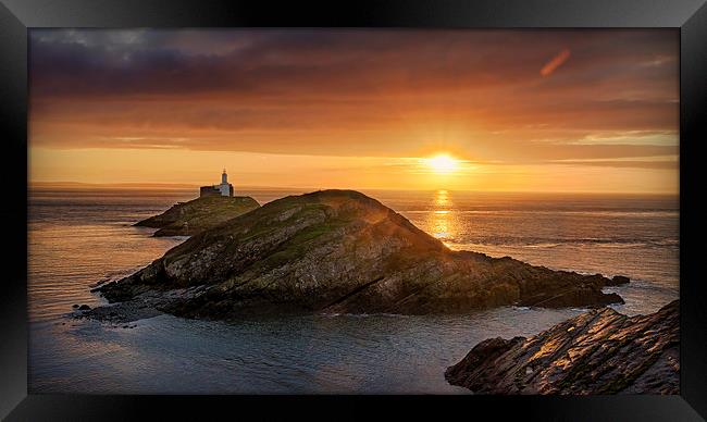  Mumbles Sunrise Framed Print by Purple OneTwoEight