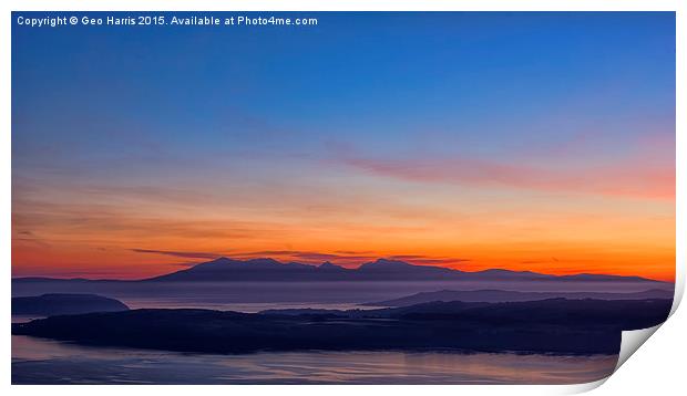  Clyde Sunset Print by Geo Harris