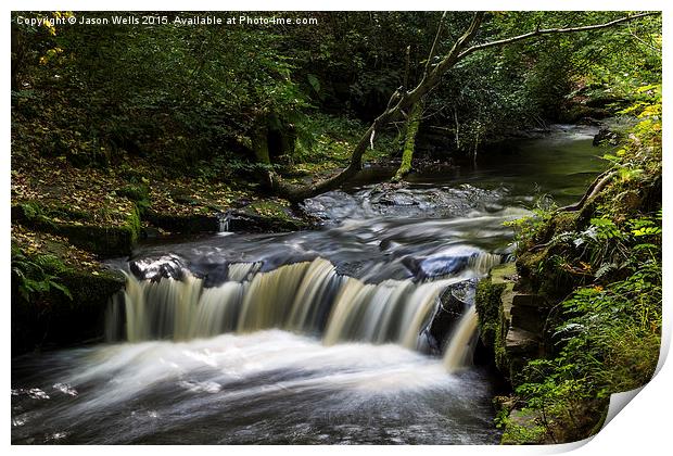 Rushing water over the rocks Print by Jason Wells