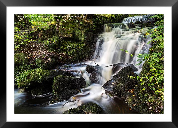 Water cascading over rocks Framed Mounted Print by Jason Wells