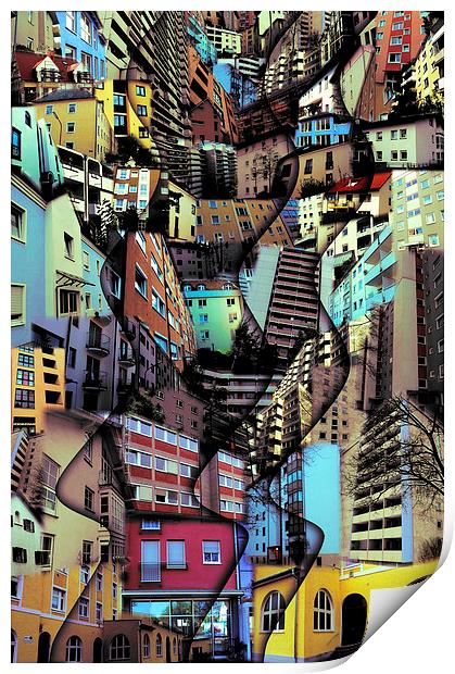  City Waves Print by Florin Birjoveanu