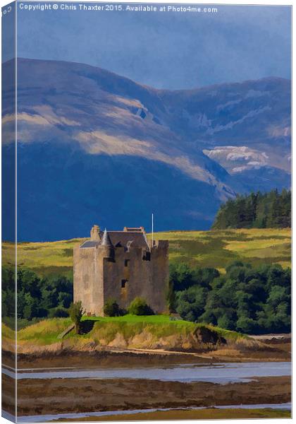  Castle Stalker Argyll, Scotland Canvas Print by Chris Thaxter