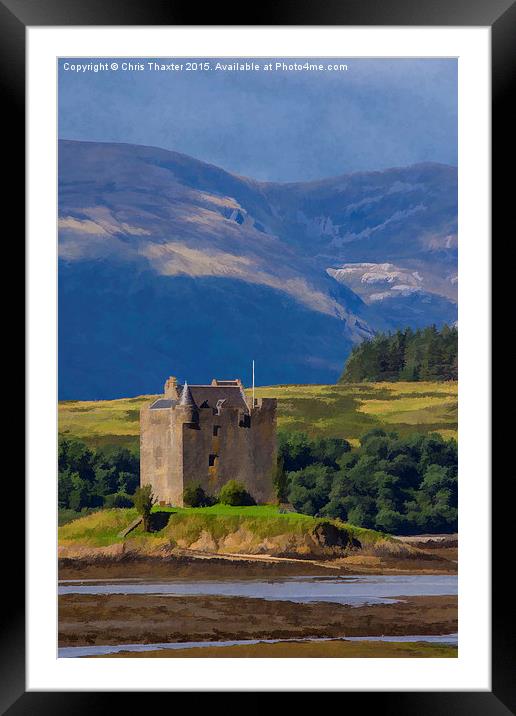  Castle Stalker Argyll, Scotland Framed Mounted Print by Chris Thaxter