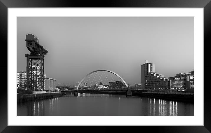 River Clyde View Framed Mounted Print by Grant Glendinning