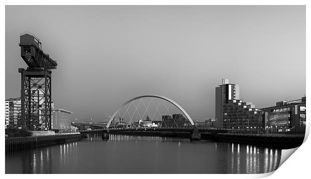 River Clyde View Print by Grant Glendinning