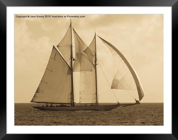  Barbados Round the Island Race Framed Mounted Print by Jane Emery
